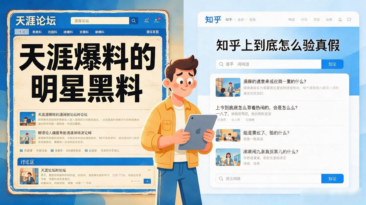 天涯爆料的明星黑料是真的吗？知乎上到底怎么验真假